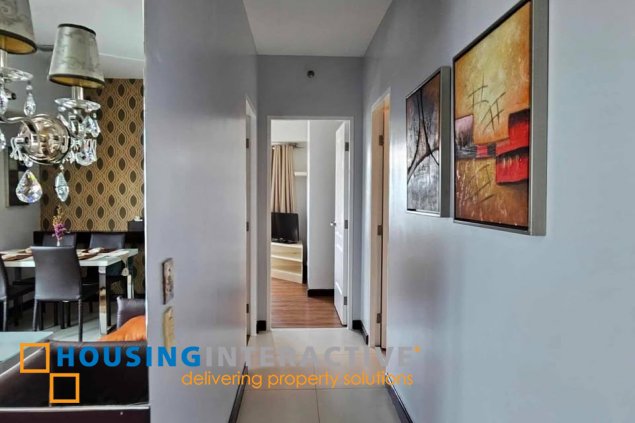 for lease: 2br unit with balcony and parking two serendra