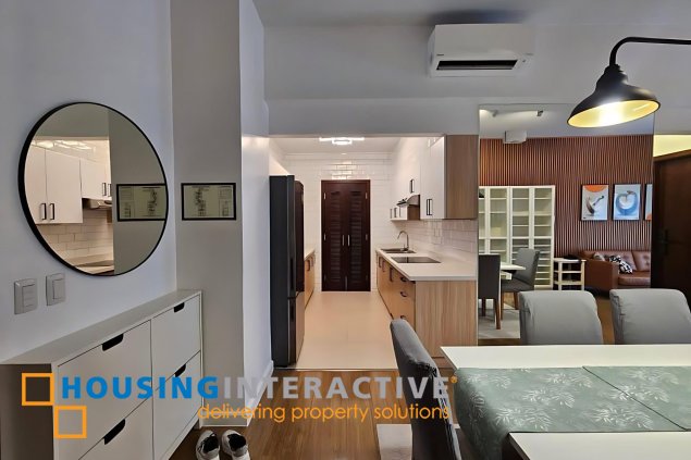 fully furnished 2br unit with parking for sale in verve residences