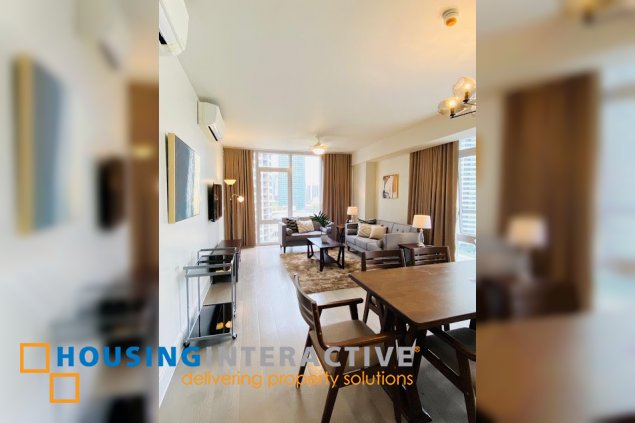 fully furnished 3br unit with parking for lease in proscenium at rockwell