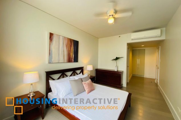 fully furnished 3br unit with parking for lease in proscenium at rockwell