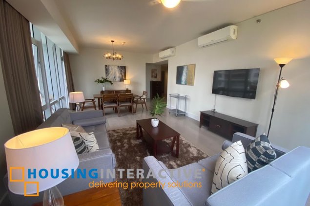 fully furnished 3br unit with parking for lease in proscenium at rockwell