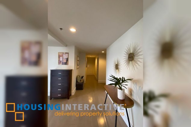 fully furnished 3br unit with parking for lease in proscenium at rockwell