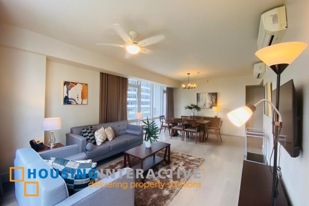 fully furnished 3br unit with parking for lease in proscenium at rockwell