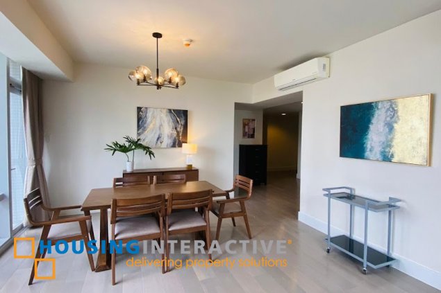 fully furnished 3br unit with parking for lease in proscenium at rockwell