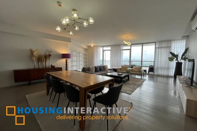 fully furnished 3br unit with parking for lease in proscenium at rockwell