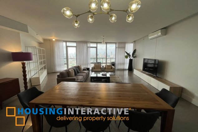 fully furnished 3br unit with parking for lease in proscenium at rockwell