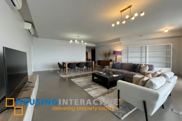 fully furnished 3br unit with parking for lease in proscenium at rockwell