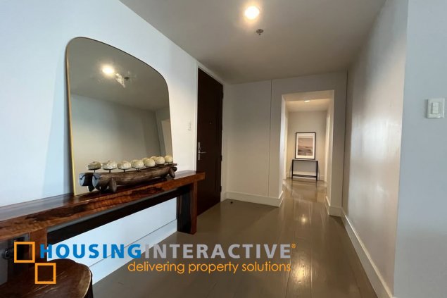 fully furnished 3br unit with parking for lease in proscenium at rockwell