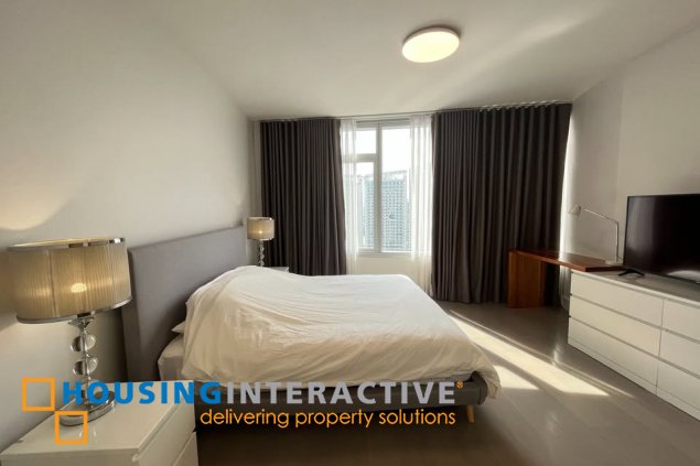 fully furnished 3br unit with parking for lease in proscenium at rockwell