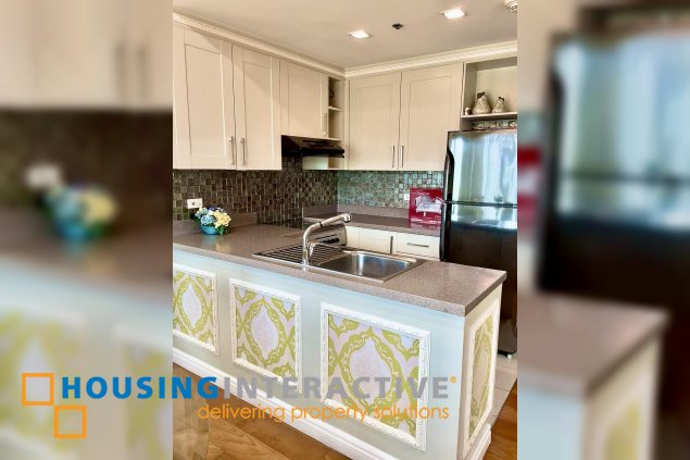 furnished 2br unit with parking for lease in one rockwell