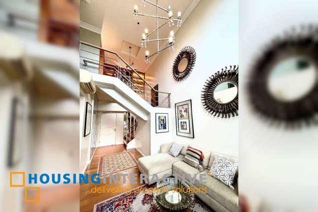 furnished 2br unit with parking for lease in one rockwell