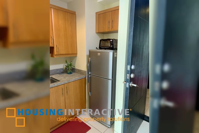 fully furnished studio with parking for rent in fairways tower