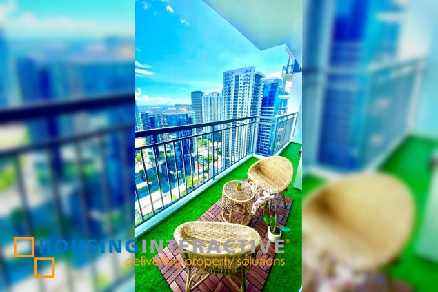 fully furnished 2br unit with balcony for lease in verve residences