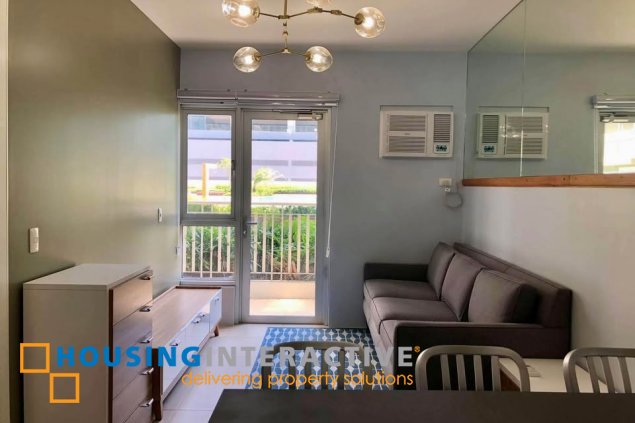 fully furnished 1br unit with balcony and parking for lease in avida towers verte