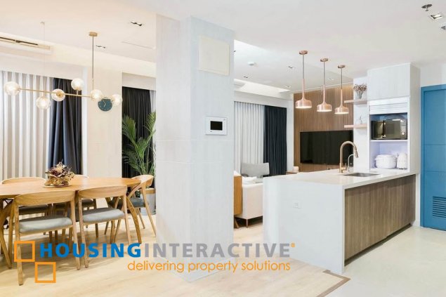 fully furnished 3br unit with balcony and parking for lease in st. moritz private estate