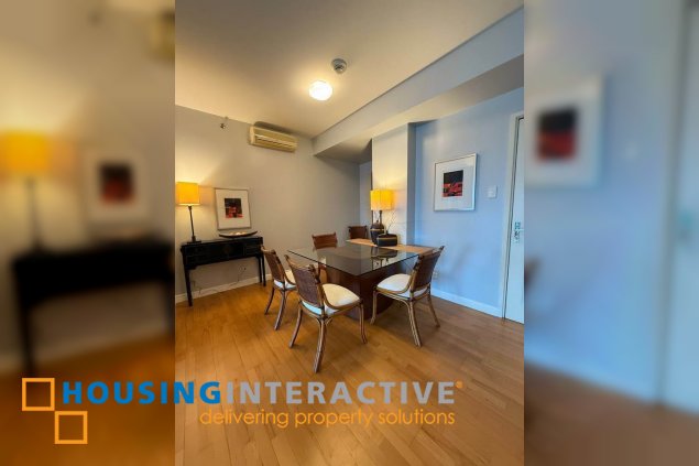 fully furnished 2br unit with parking for rent in one rockwell
