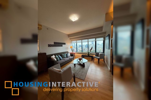 fully furnished 2br unit with parking for rent in one rockwell