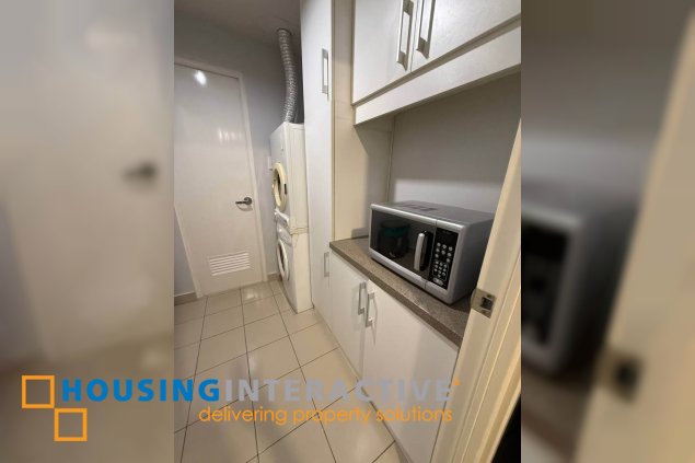 fully furnished 2br unit with parking for rent in one rockwell