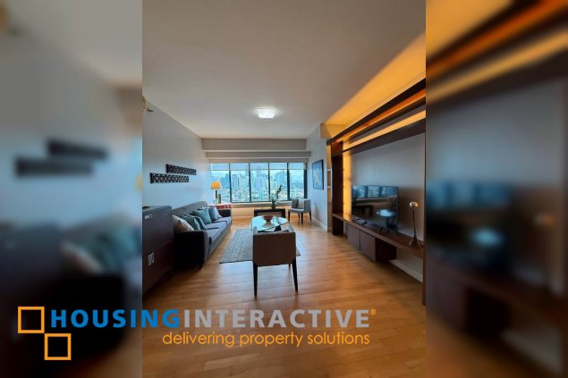 fully furnished 2br unit with parking for rent in one rockwell