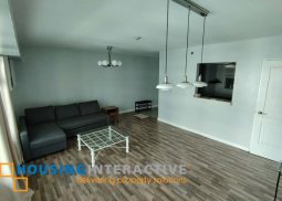 semi-furnished 3br unit with balcony and parking for lease in two serendra