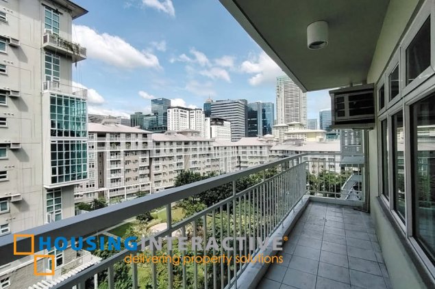 semi-furnished 3br unit with balcony and parking for lease in two serendra