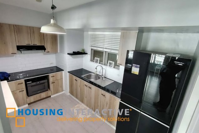 semi-furnished 3br unit with balcony and parking for lease in two serendra