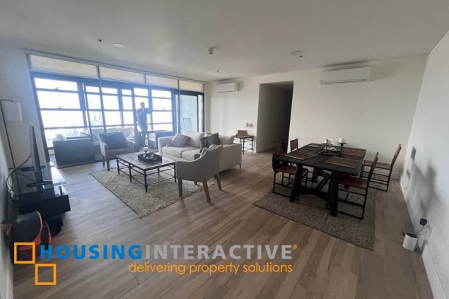 semi-furnished 3br unit with parking for rent in garden towers