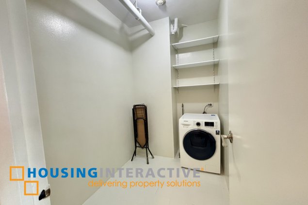 fully furnished 2br unit with parking for lease in two serendra