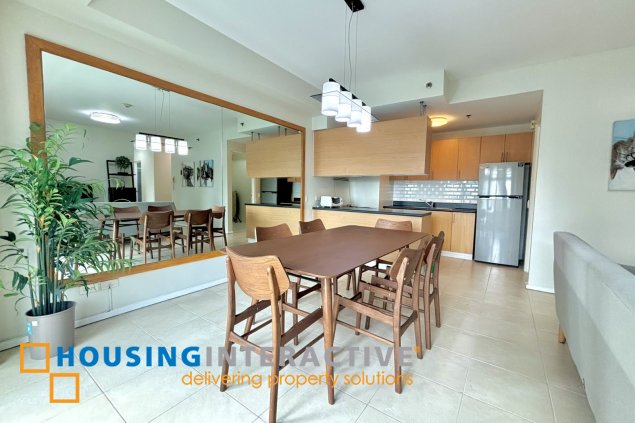 fully furnished 2br unit with parking for lease in two serendra