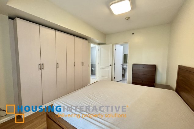 fully furnished 2br unit with parking for lease in two serendra