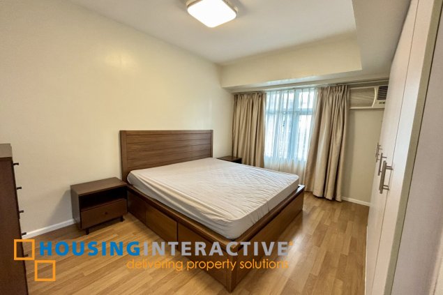 fully furnished 2br unit with parking for lease in two serendra