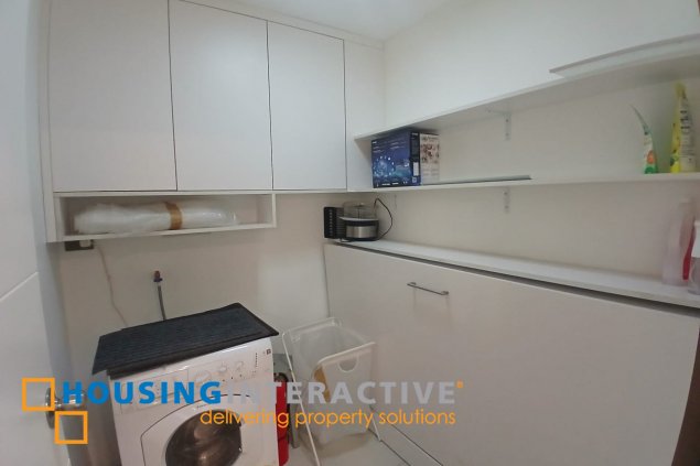 fully furnished 2br unit with parking for rent in one uptown residences