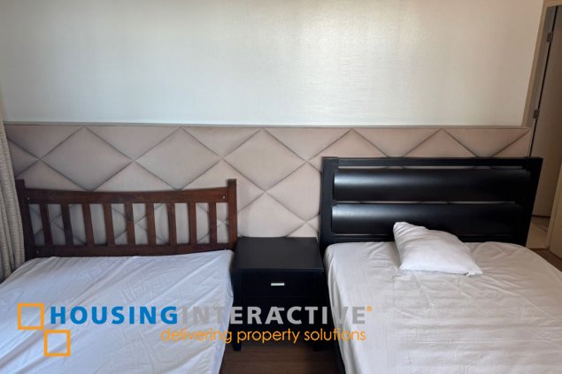 furnished 3br unit with parking for rent in two serendra