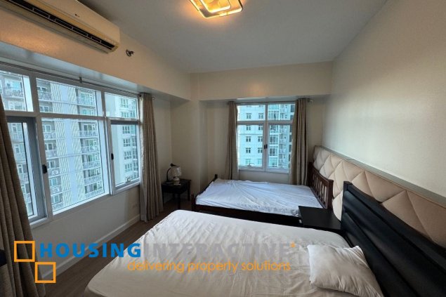 furnished 3br unit with parking for rent in two serendra