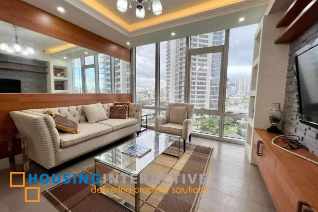 fully furnished 3br unit with parking for rent in proscenium at rockwell