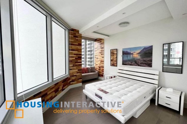 fully furnished 3br unit with parking for rent in proscenium at rockwell