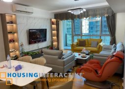 fully furnished 2br unit with parking for sale in one serendra