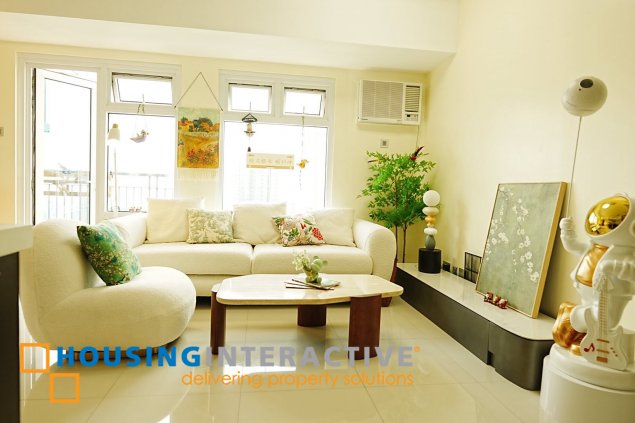 fully furnished 3br unit for sale in the trion towers