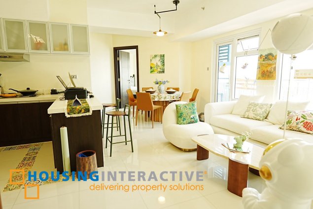 fully furnished 3br unit for sale in the trion towers