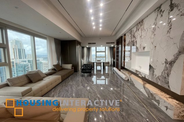 fully furnished 4br unit with parking for lease in grand hyatt residences