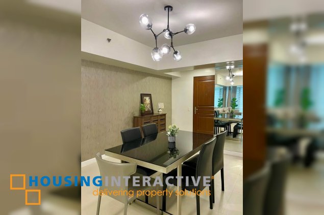 fully furnished 3br unit with parking for lease in two serendra