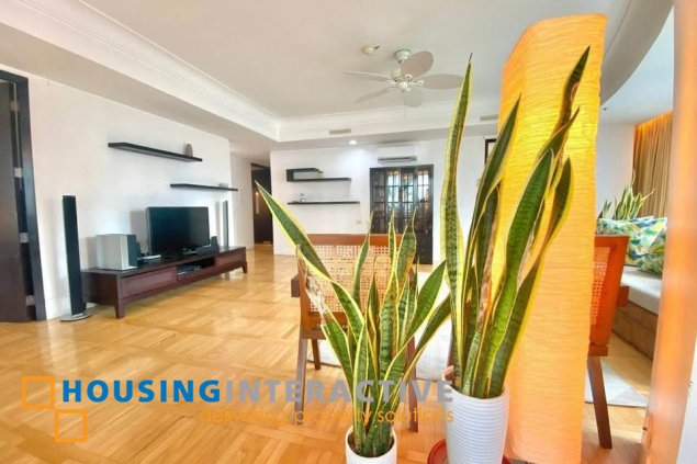 furnished 3br unit with balcony and parking for lease in one mckinley place