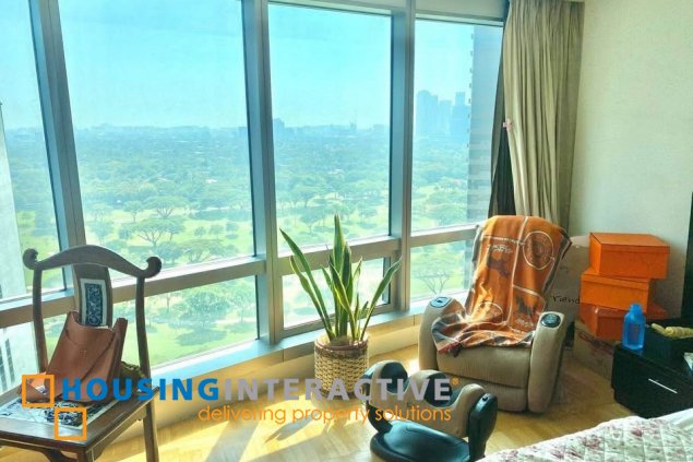 furnished 3br unit with balcony and parking for lease in one mckinley place