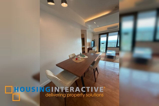 fully furnished 2br unit with parking for lease in one rockwell