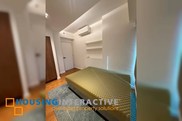 fully furnished 2br unit with parking for lease in one rockwell
