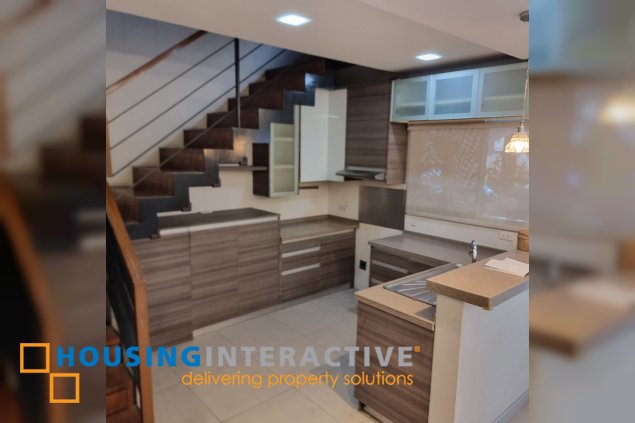 for sale semi furnished 3 storey townhouse in ametta place pasig