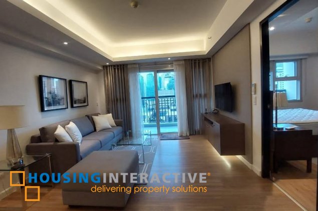 fully furnished 1br unit with balcony and parking for lease in one maridien