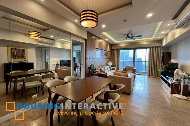 fully furnished 2br unit with parking for lease in one shangri-la place