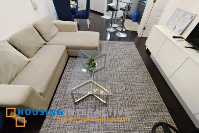 fully furnished 1br unit with balcony for lease in the gramercy residences