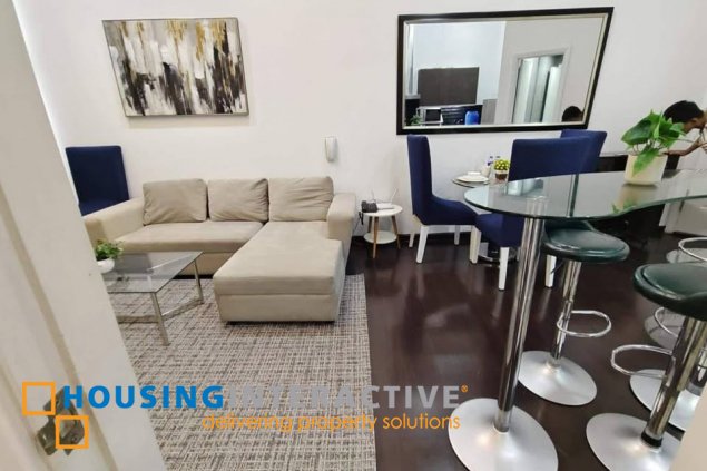 fully furnished 1br unit with balcony for lease in the gramercy residences